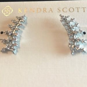 Kendra Scott Silver Laurie Crawler Earrings NWT